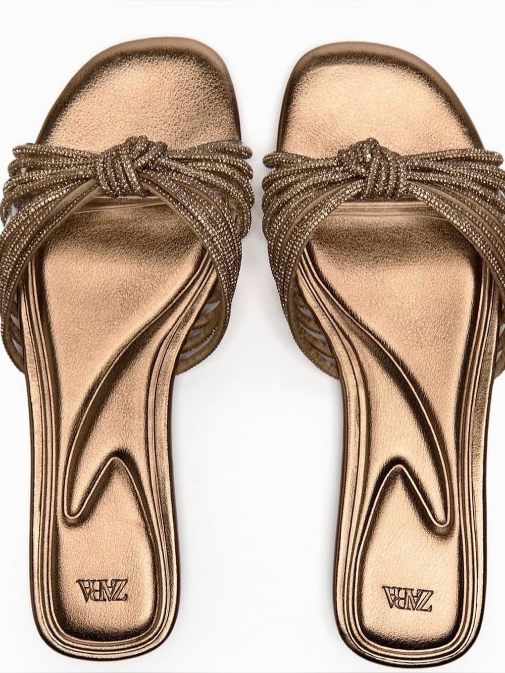 ZARA copper sandals